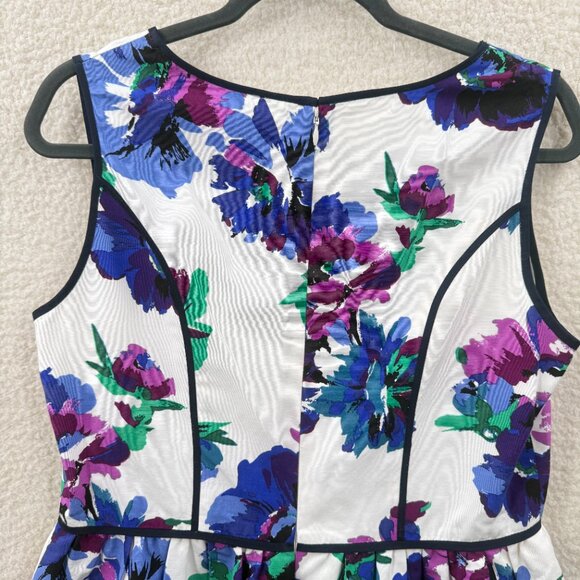 Shoshanna Round neck sleeveless Floral Dress Size 12 Cotton silk blend - Picture 5 of 11